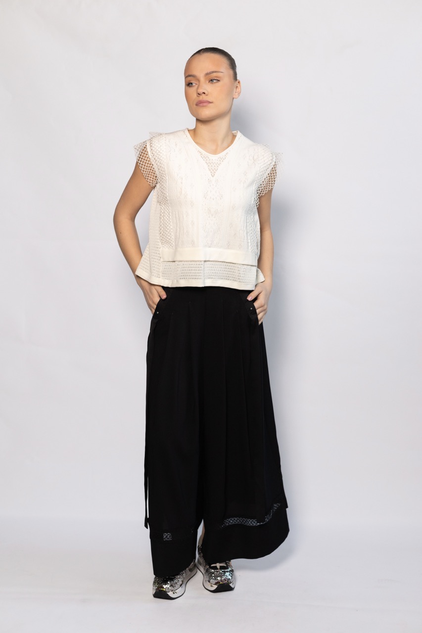 картинка Юбка-брюки HICH с кружевом от магазина Одежда+