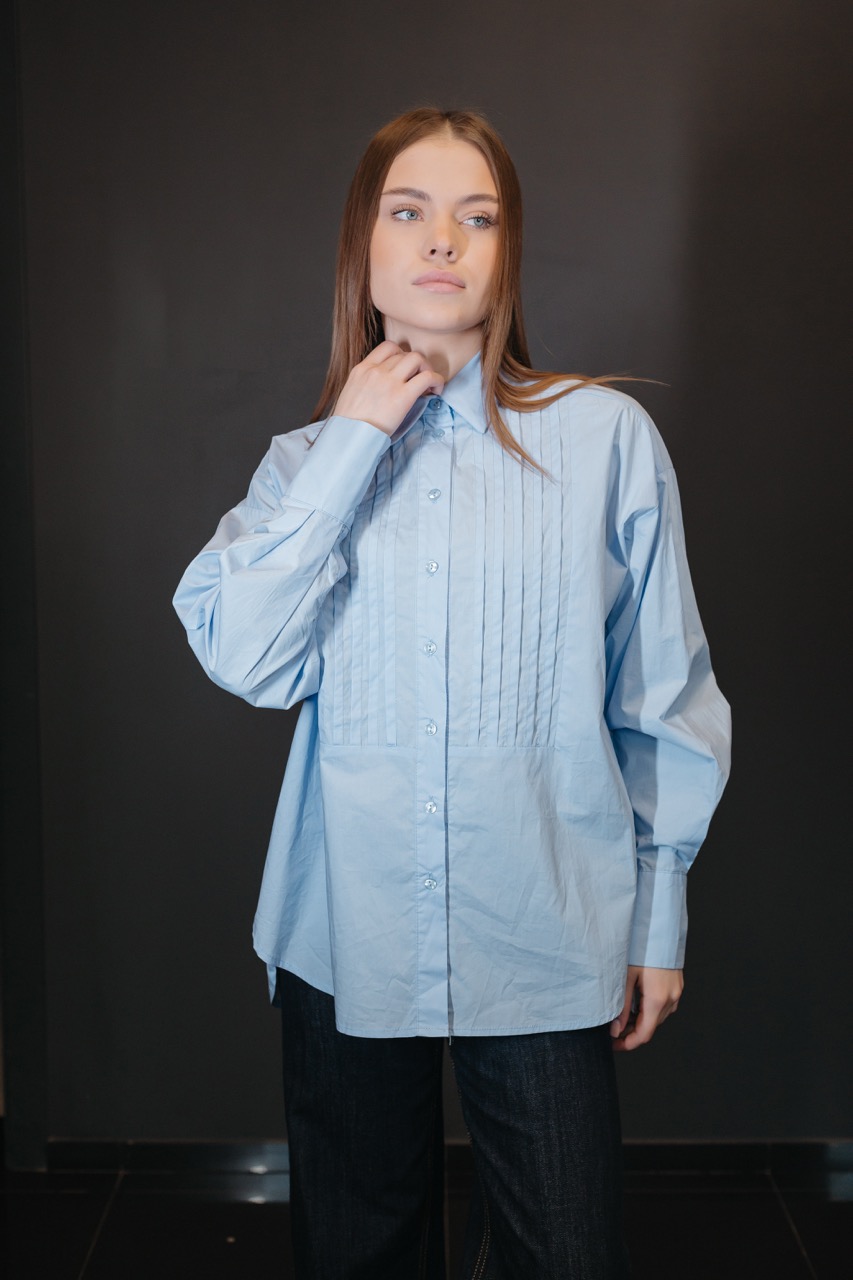 картинка Рубашка MOTEL голубая от магазина Одежда+