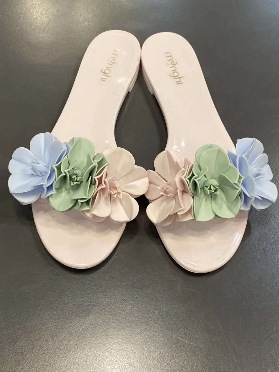 картинка Сланцы MENGHI розовые "цветы" от магазина Одежда+