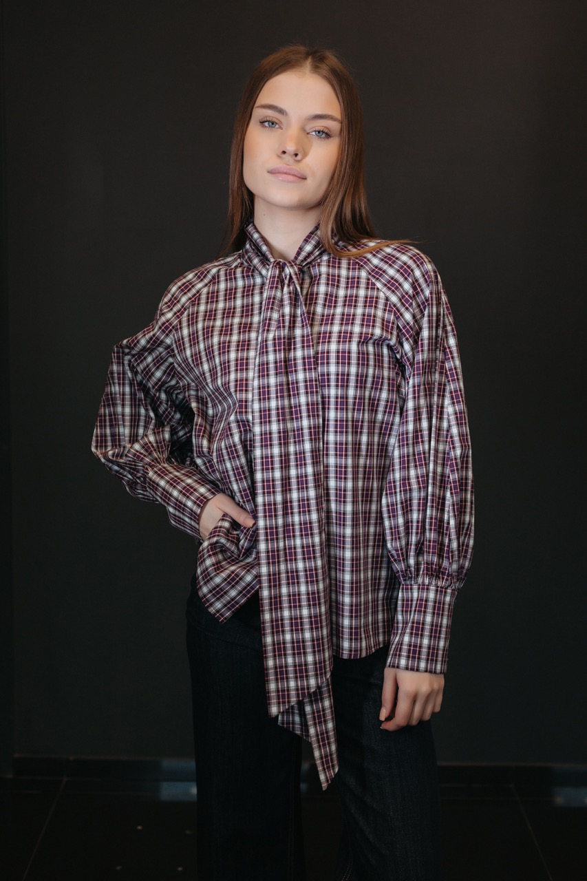 картинка Блуза MOTEL в клетку от магазина Одежда+